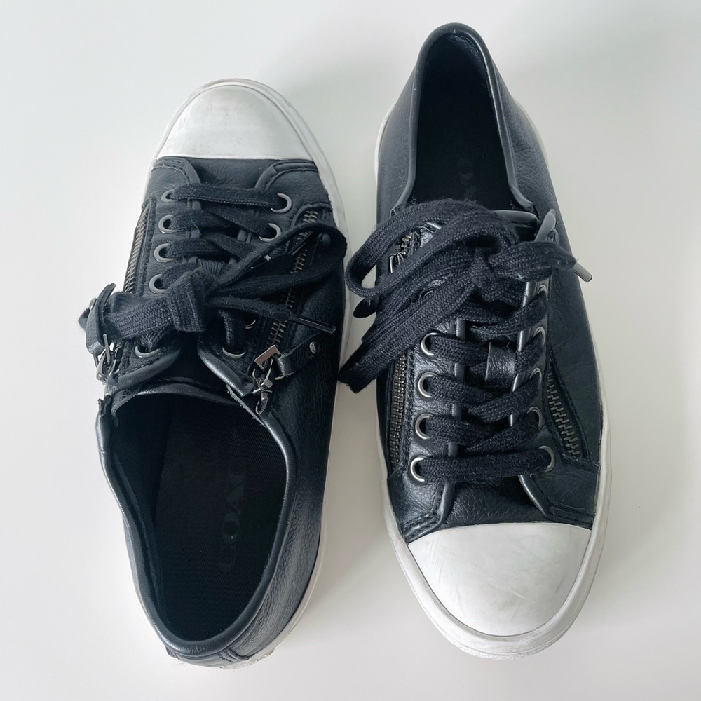 Coach Black Leather Sneakers